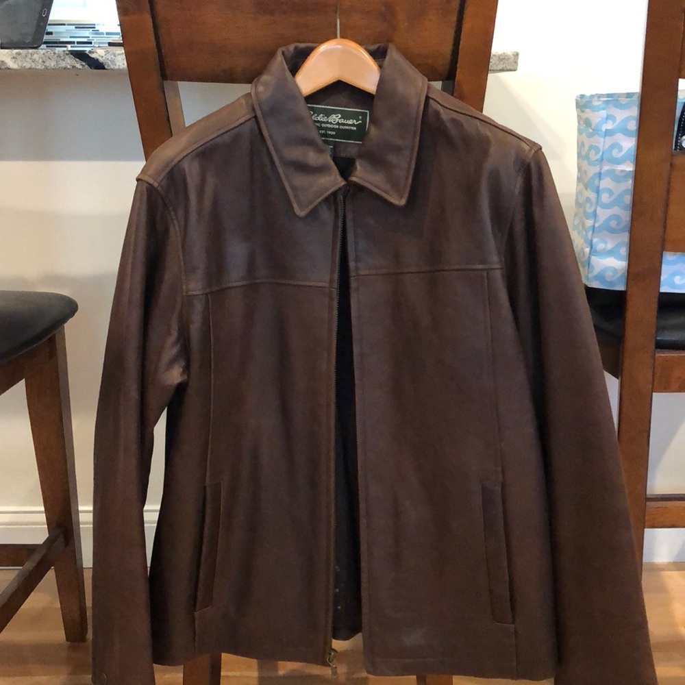 Eddie Bauer Men’s Heavyweight Leather Jacket